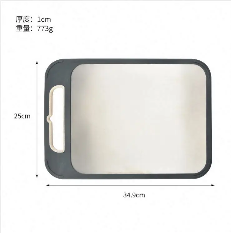 Selling Kitchen Non-slip  304 Stainless Steel Wheat Straw Double Sided Chopping Cutting Board