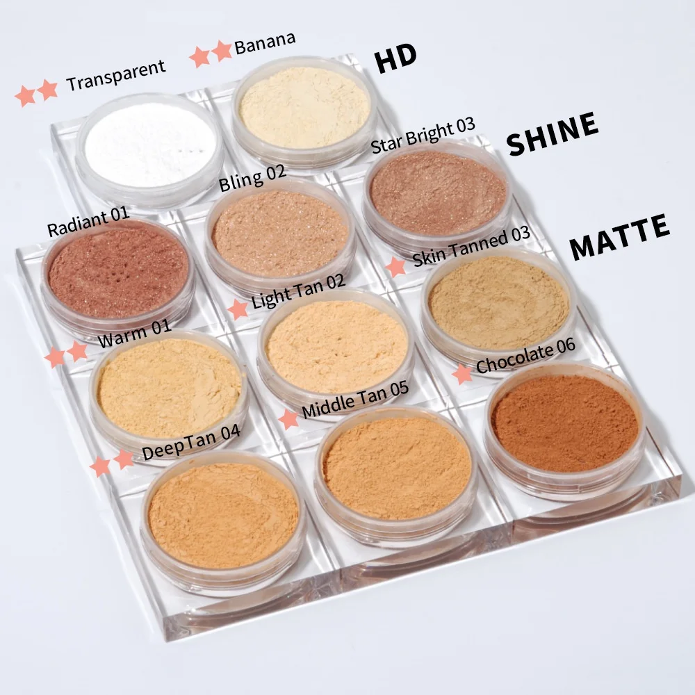 Waterproof oil control matte face powder high quality 11 colors face powder for women