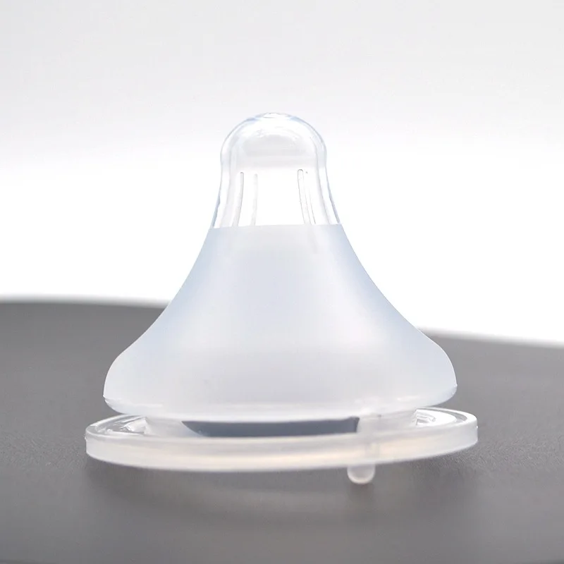 Wholesale high quality wide caliber food feeder soft baby bottle silicone nipple