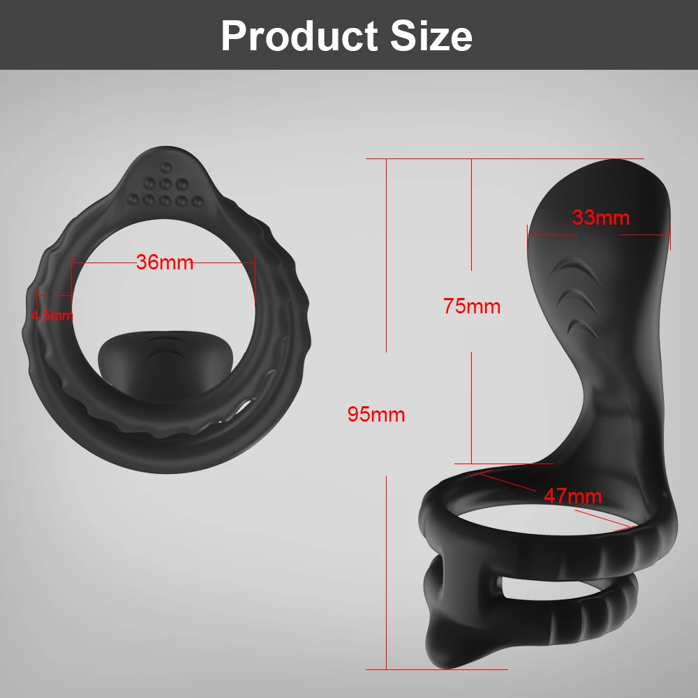 Silicone Cock/ Penis Rings for Erection Enhancing, Long Lasting Stronger Stretchy Adult Sex Toys for Men or Couples