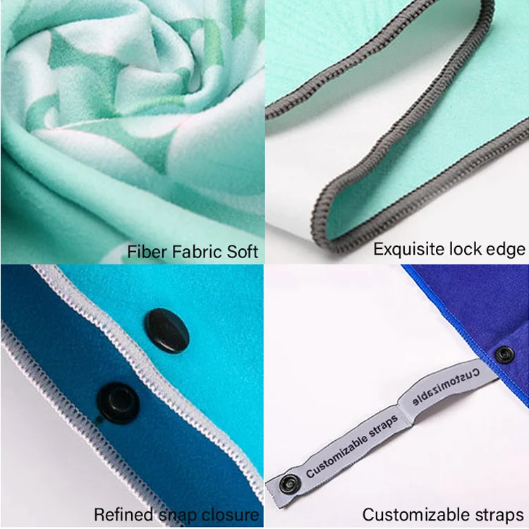 Lightweight custom printing wholesale microfiber premium beach towel microfiber customize no sand beach towels