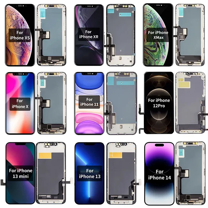 wholesale Mobile lcd screen for iphone 16 X 11 12 13 14 15 Pro max screen for iphone lcd display oled for iphone X XR XS screen