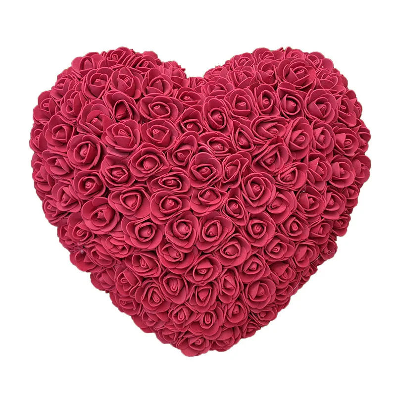 Valentine Day Wedding Gift Artificial Rose Flower heart shape preserved rose flowers in gift box