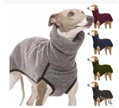 
Международная торговля 2020, новый европейский и американский Amazon, Сращивание собак, однотонный теплый Высокий ошейник, одежда для собак 