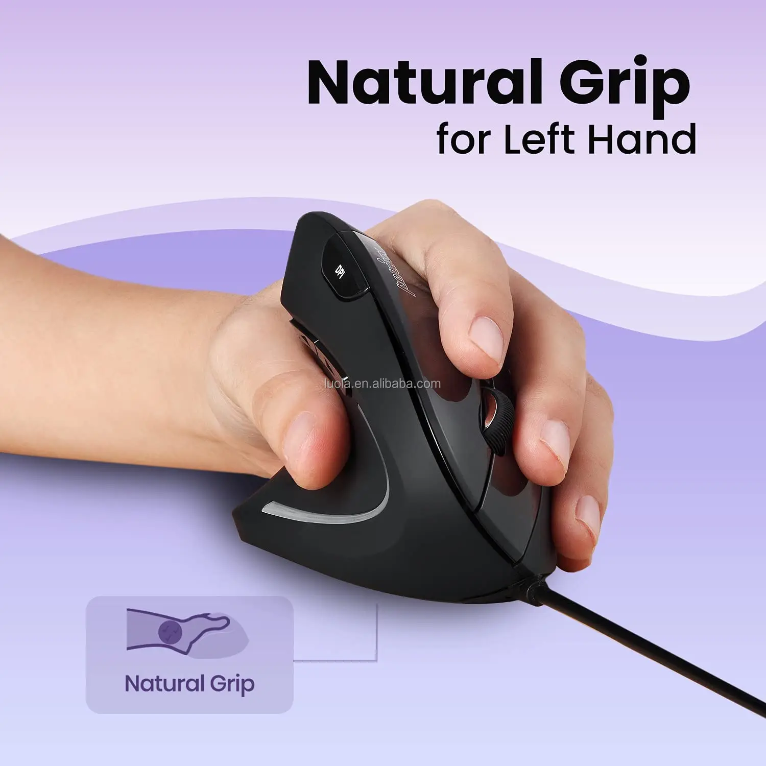 New design USB 6 Buttons  Design Ergonomic  Vertical Mouse 3 Level DPI right hand mouse suitable for PC laptops and desktop