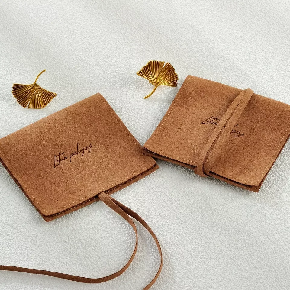 High Quality Custom LOGO Colorful Ring Necklace Jewelry Small Bags Packaging Pouches 8*8cm Bowknot Microfiber Pouch Jewelry Bag