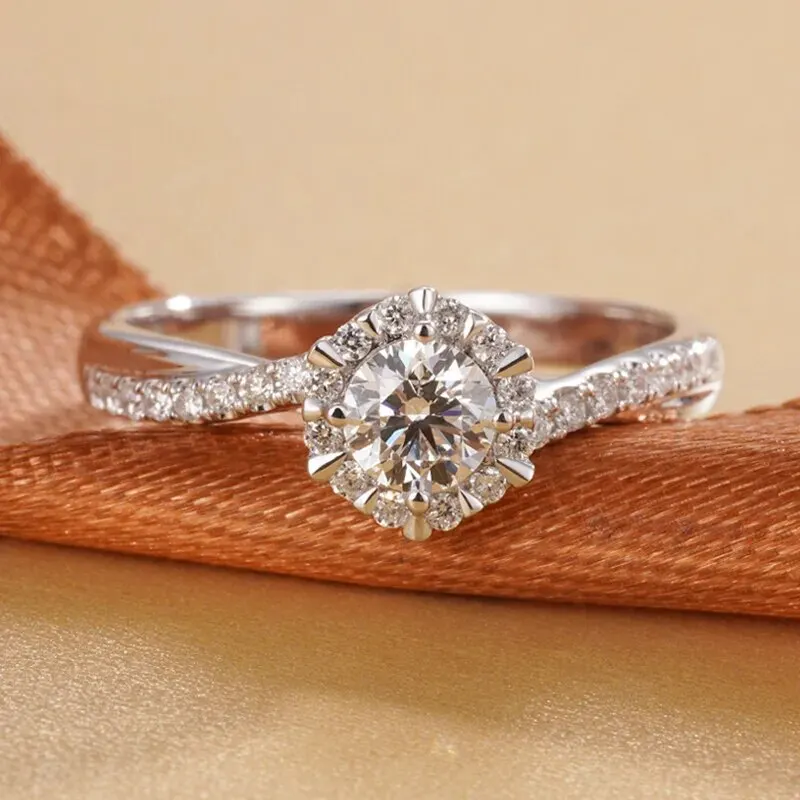 18k Gold Diamond Jewelry Rings Lab Diamond Wedding Ring Lab Diamond Ring