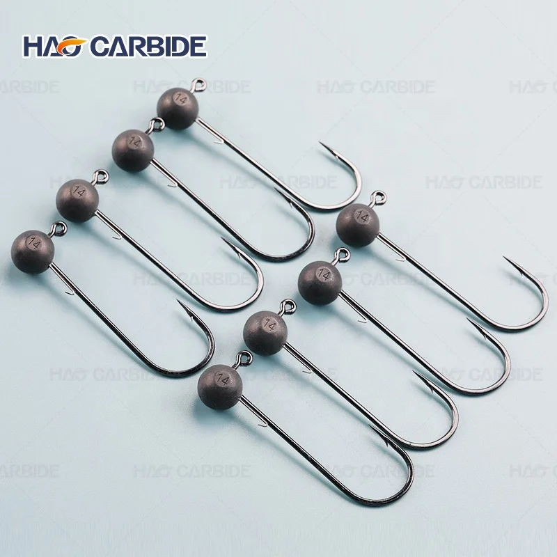 Non Chip Oxide Black 1.8g to 28g Tungsten Ball Jig Head Round Jig Head