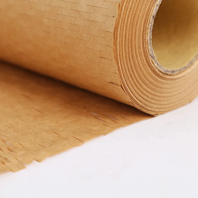 Brown honeycomb buffer paper roll environmentally friendly degradable recycling kraft mesh honeycomb wrapping packaging paper