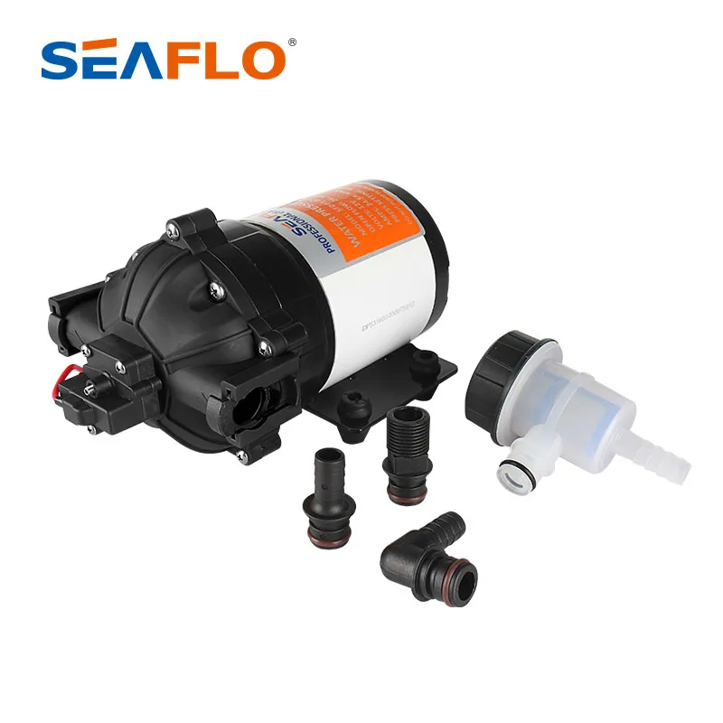 Высококачественный насос низкого давления SEAFLO 12 В 60 фунтов на квадратный дюйм самовсасывающий Электрический усилитель мембранный Водяной для снегоочистителя