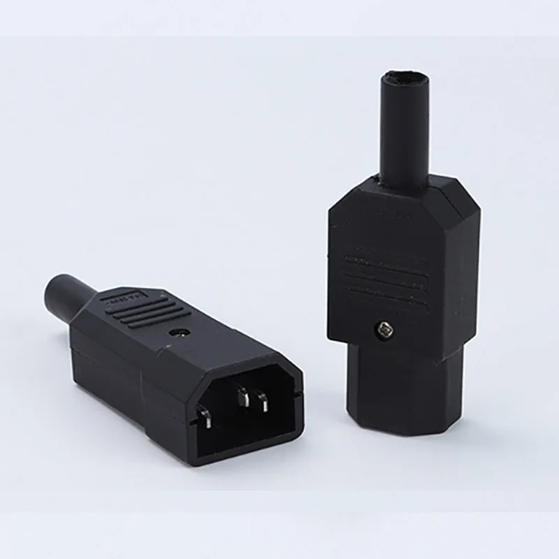 AC power socket  cable connectors male and female C13 and C14 wire electrical terminal battery power connector