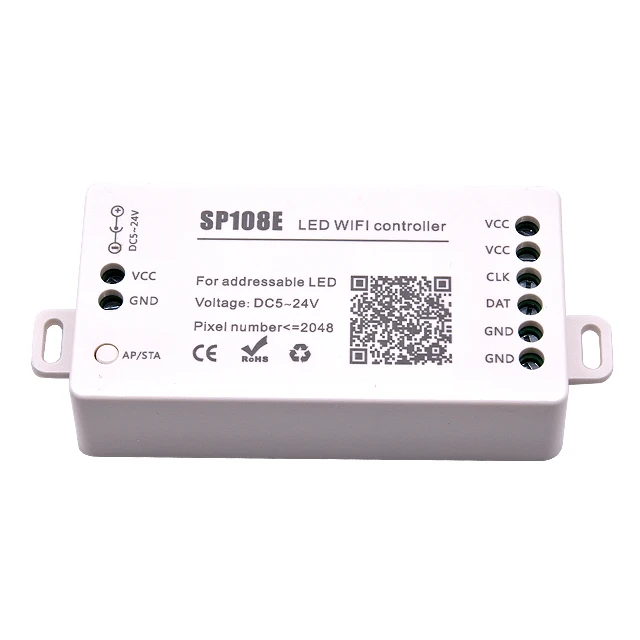Sp108e Wifi светодиодный контроллер пиксель Spi Адресуемая Светодиодная лента приложение пульт дистанционного управления 2048 пикселей