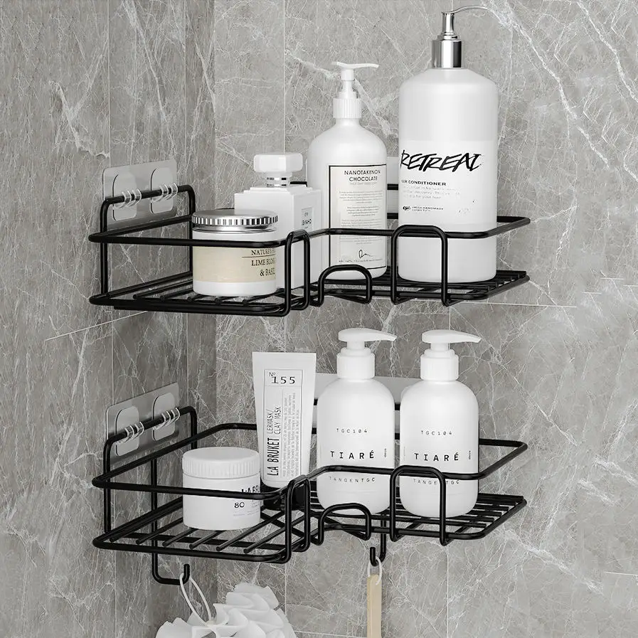 Multifunctional Storage Rack Waterproof  Wall Mount   Bathroom Basket Shelves