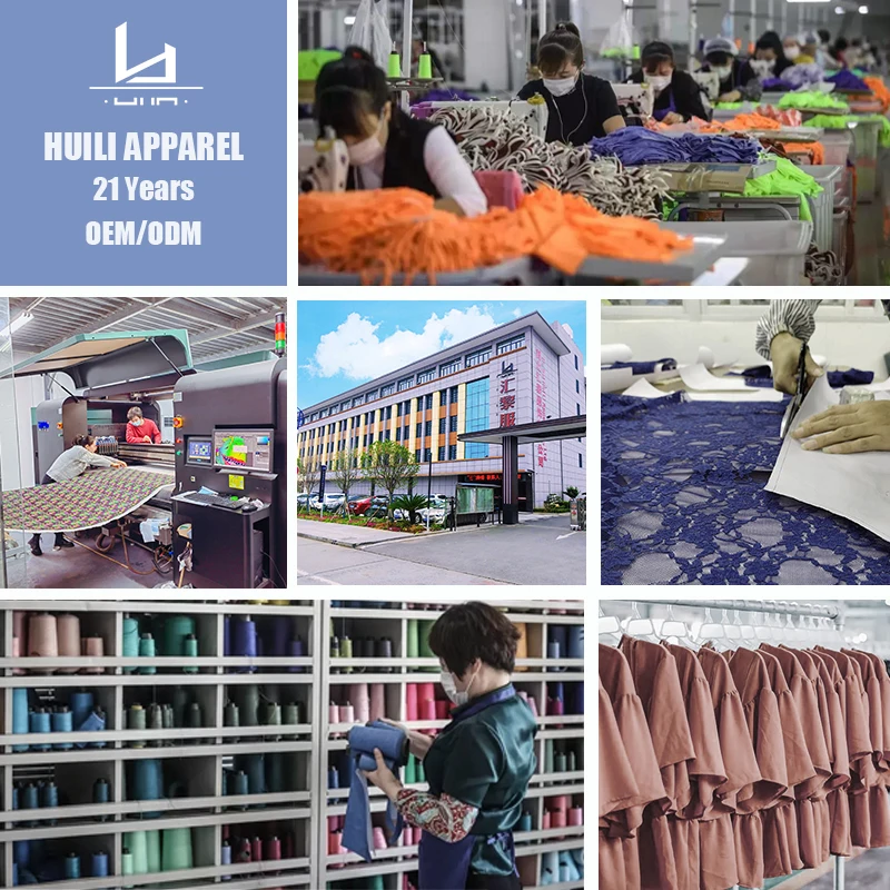 Huili Manufacturer High Quality Customized Tight Shorts Zip Up Hooded Jacket Casual Ladies Tracksuit Two Piece Short Set