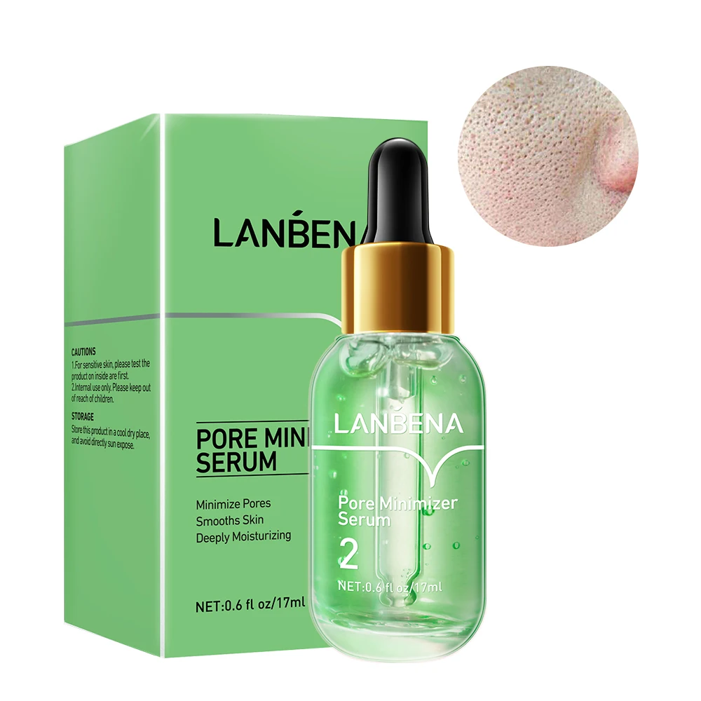 Lanbena Step 2 17ml Camellia Pore Refining Serum Shrink Pores Tighten Skin Firming Blackhead Remover Liquid Pore Minimizer Serum