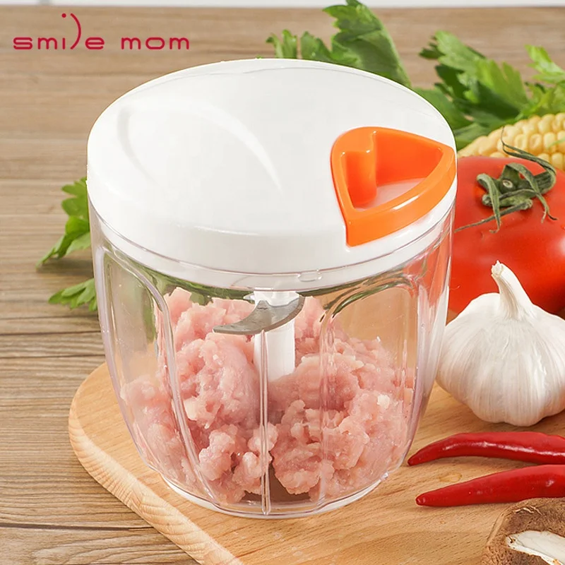 Smile mom Easy 3 Blade Hand Pull Food Chopper Vegetable Cutter Smart Veggie Slicer