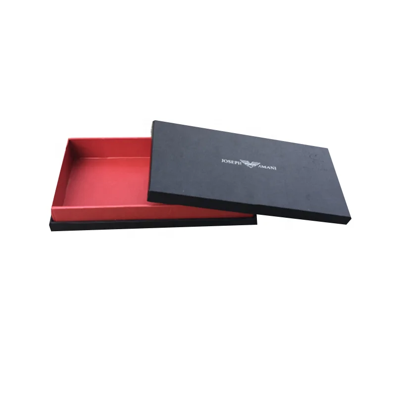 Wholesale Rigid Black Clothing Dress Gift Box Custom Silver Stamping Logo Costume Packaging Box
