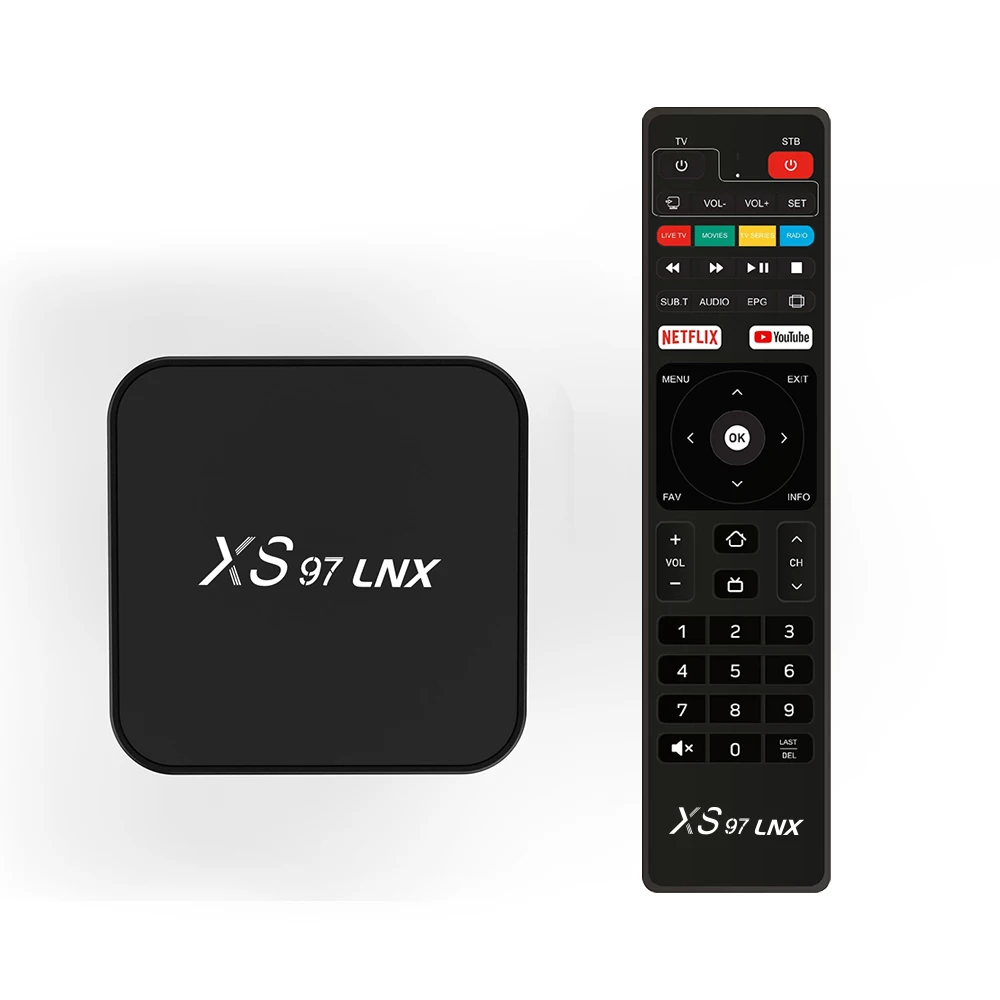 Professional Manufacturer XS97 LNX 4 Core 64bit Wi-Fi 2.4GHz 1+8GB linux  4k stb With good service