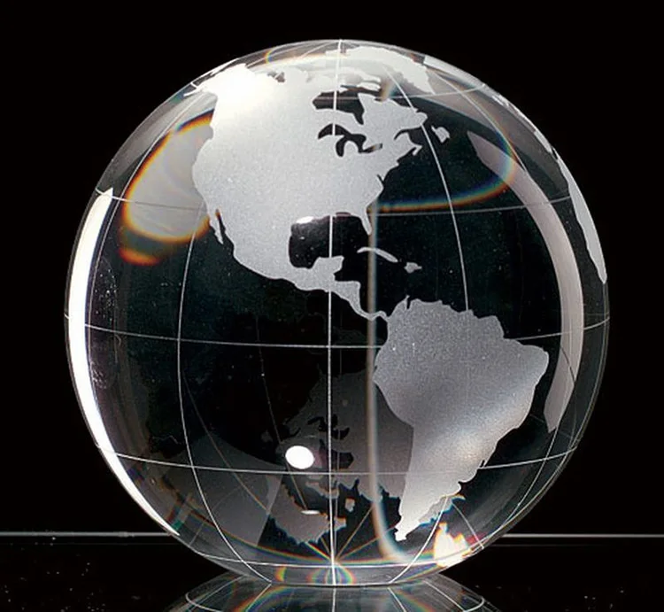 MH-Q0192 Crystal Globe Ball Paperweight Sphere World