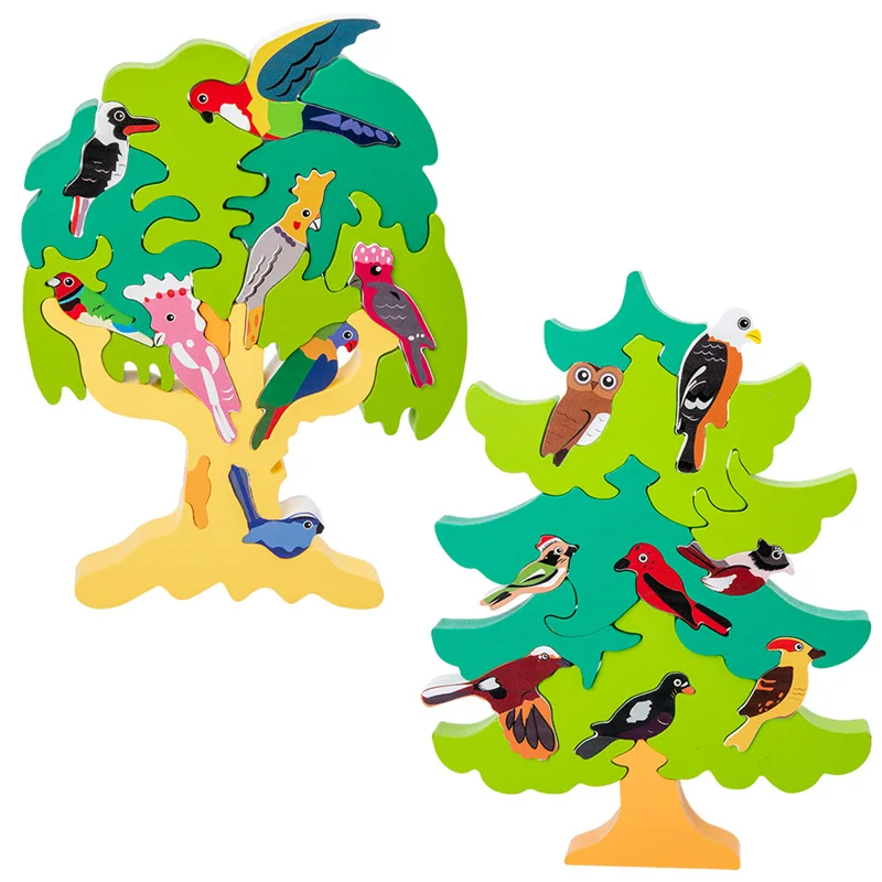 Manufacturer Supplier China cheap trees toys wooden puzzle 3d puzzle wood