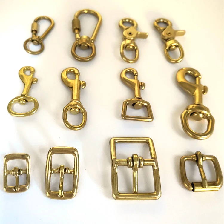 YN Strong Swivel Clasp Leash Hook Dog Collar Fastener Solid Brass Trigger Snap Purse Hooks Pin Belt Buckle for Leather Craft