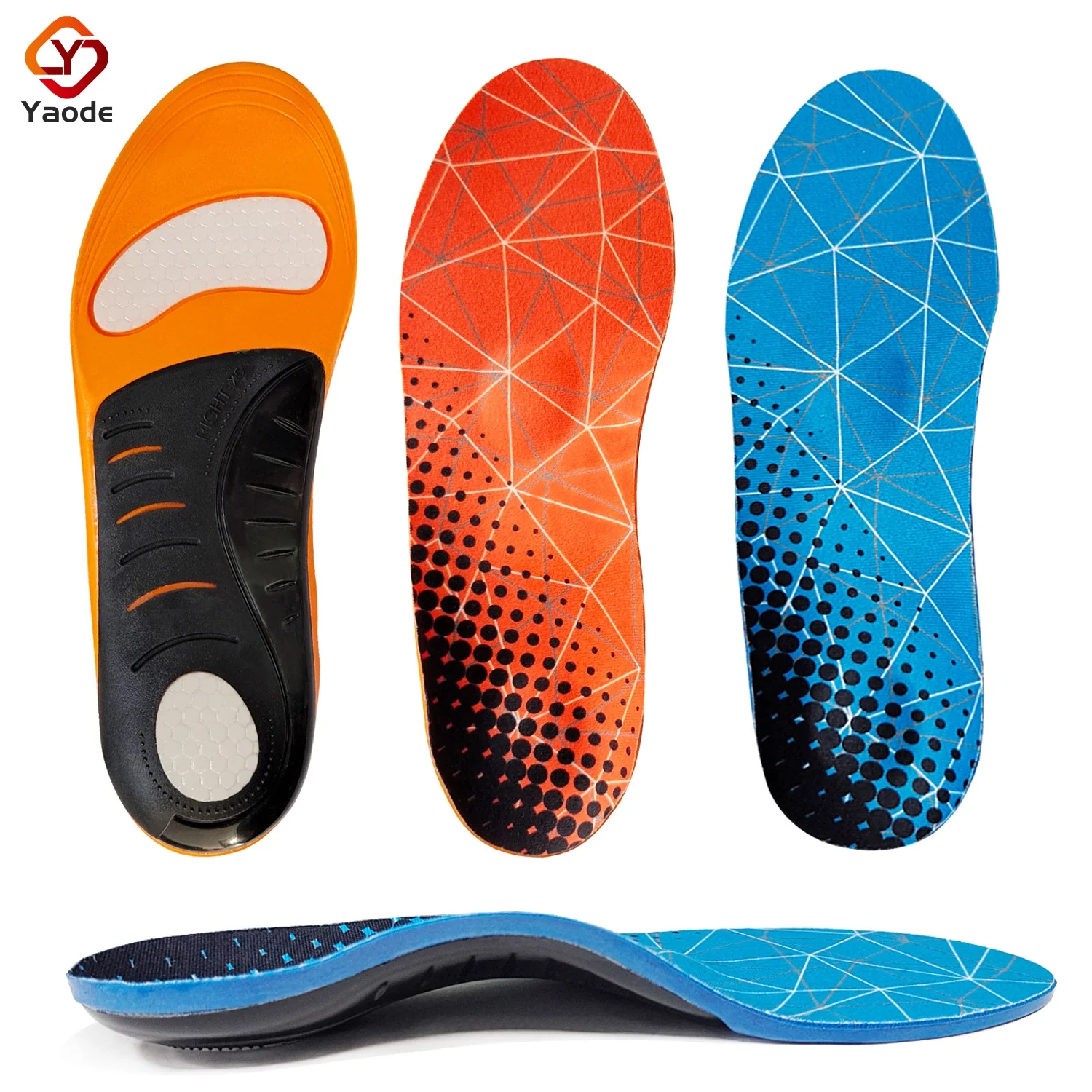 YAODE Factoey Arch Supports Orthopedic Inserts Pain Relief Orthotics Flat Feet Orthotic Comfort Gel Arch Support Shoe Insoles