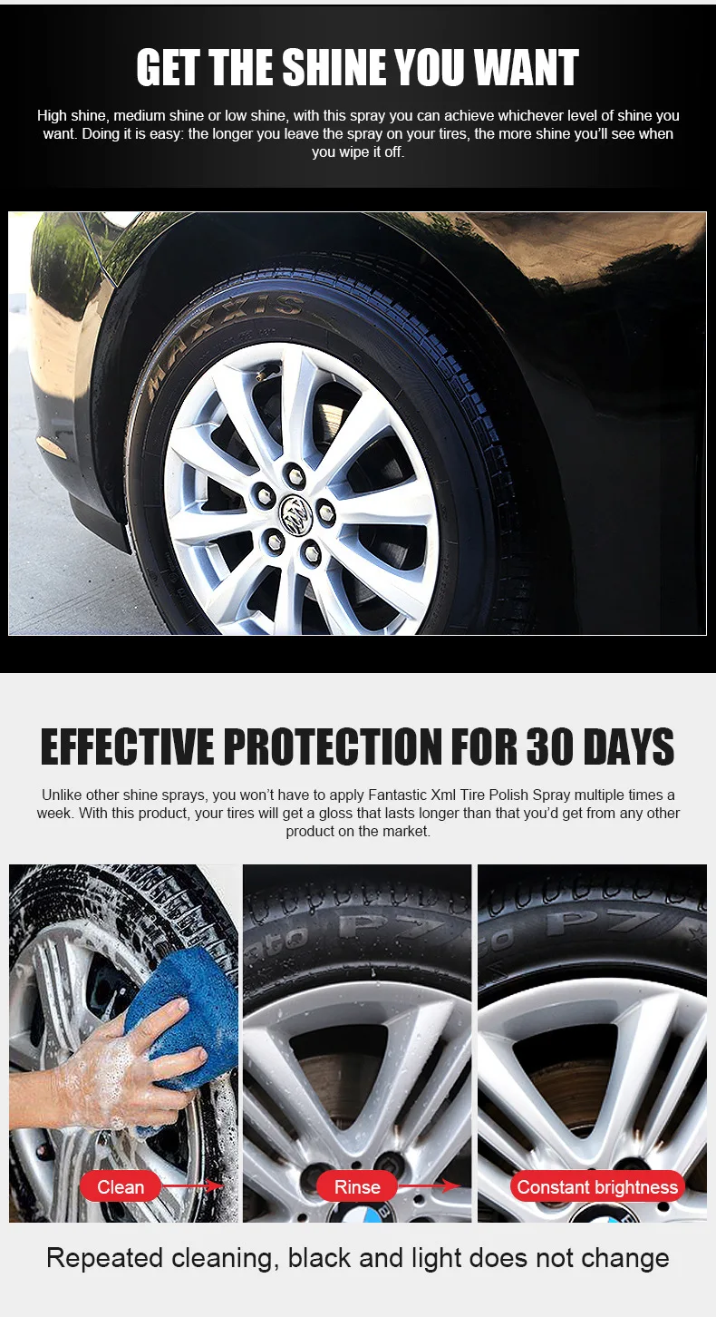 car tire shine spray