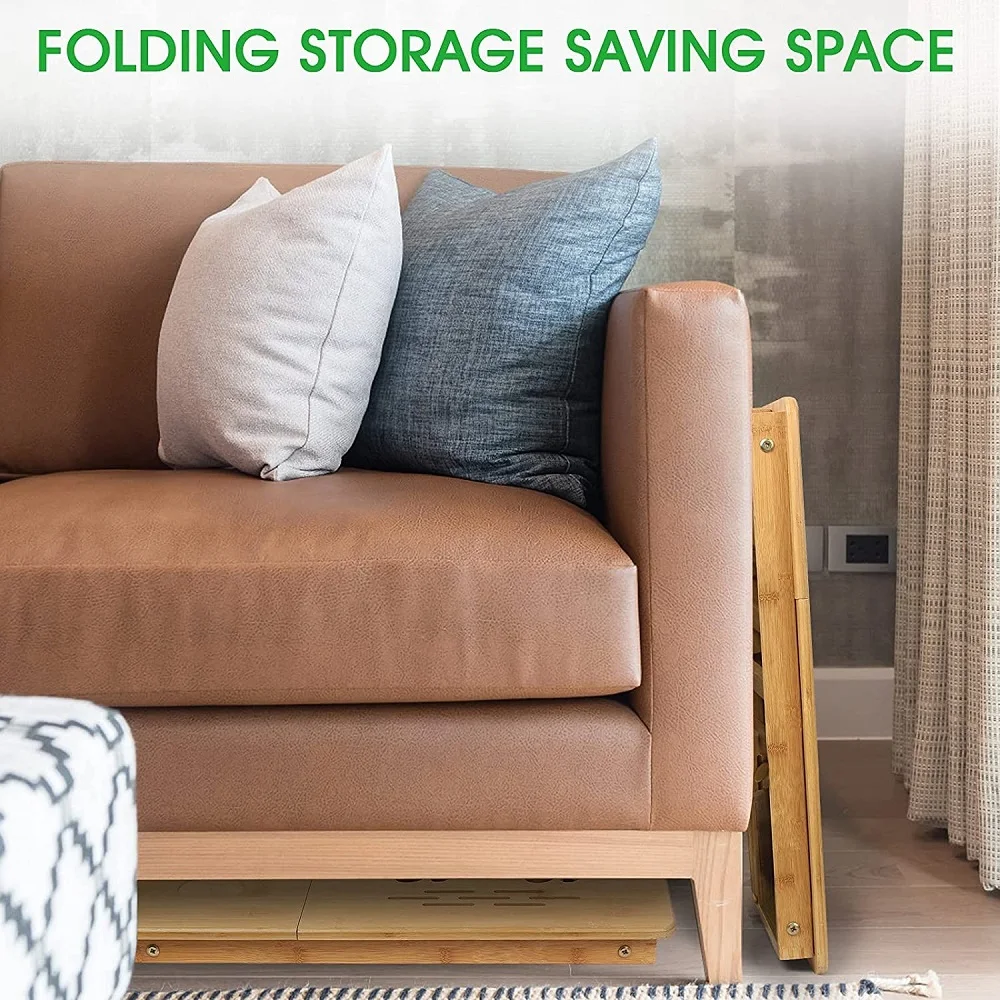 100% bamboo notebook computer table breakfast service bed tray computer notebook bracket adjustable and foldable