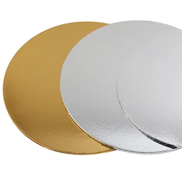 Gold Silver Cake Board Cake Circles Base Food Grade Cardboard Cake Plate