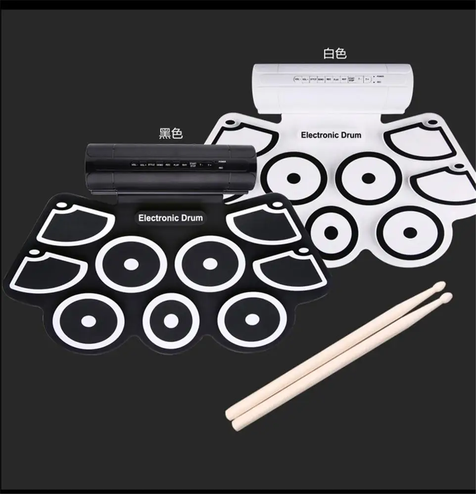 
wholesales Hot Sale Percussion instrument MD-760 thickened silica gel hand roll set drum set USB electronic drum 
