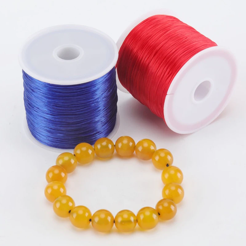 0.6/0.8mm DIY Crystal Beading Stretch Cord for Jewelry Making Strong Elastic Thread Rope Beaded Bracelet String Line Accessory