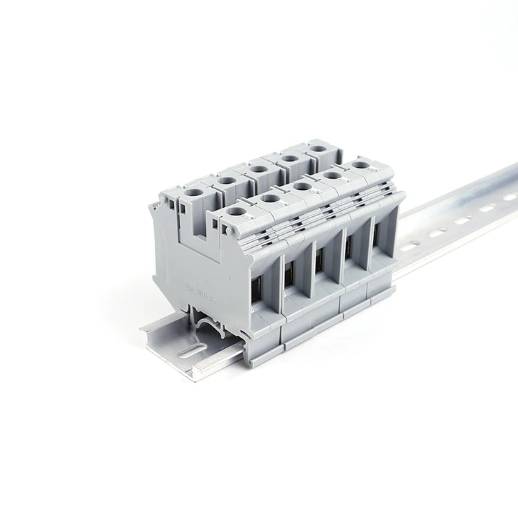 UIK 35 Gray18-0 AWG 0.75-35mm Plastic PA66 Universal Screw Type Panel Mounted panel feed-through screw DIN Rail Terminal Block