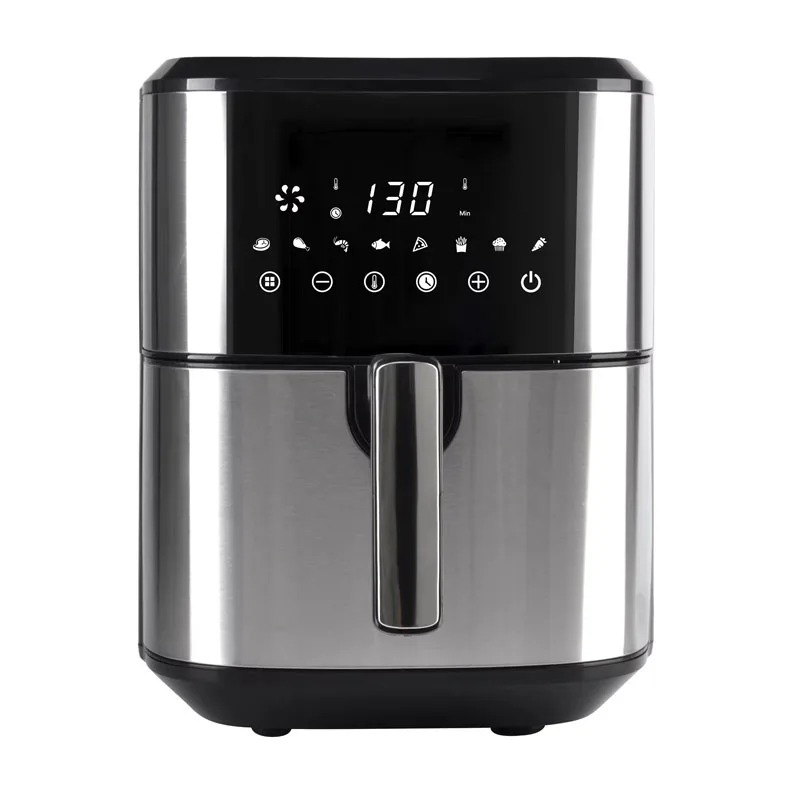 7L 8L Dual Heater No Oil Fast Cooking 2 Heating Deep Oven Stainless Steel Liner Smart Front 8-key Touch Screen Control Air Fryer