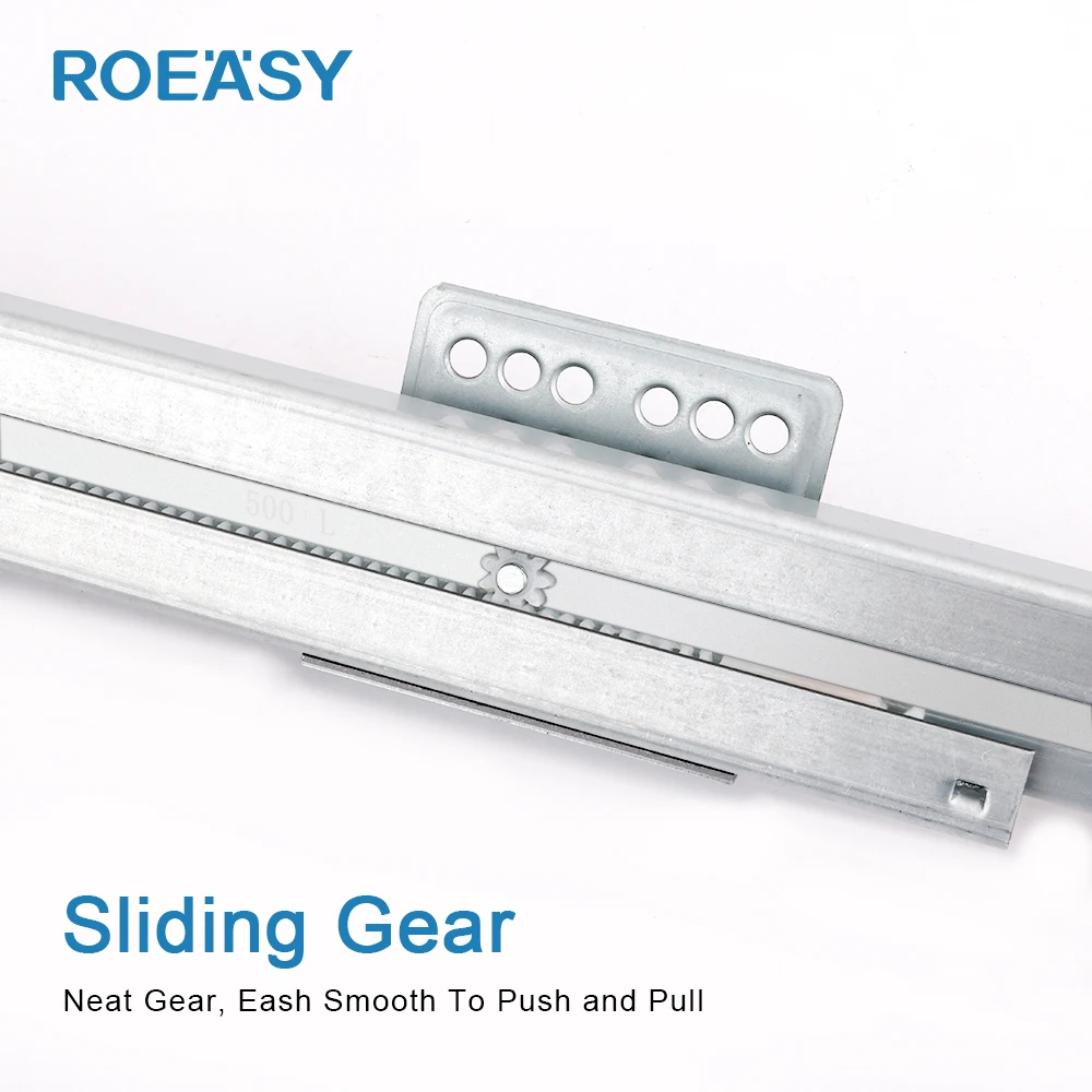 Roeasy Kitchen Drawer Runner System Two Square Bar White Metal Slim Box Drawer Slide Drawer Box