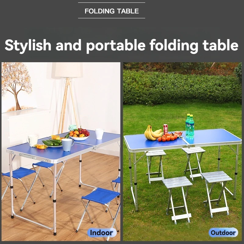 Ultralight Portable Folding Camping Aluminum Alloy Garden Picnic Table Furniture Folding Table Outdoor tableand chairs
