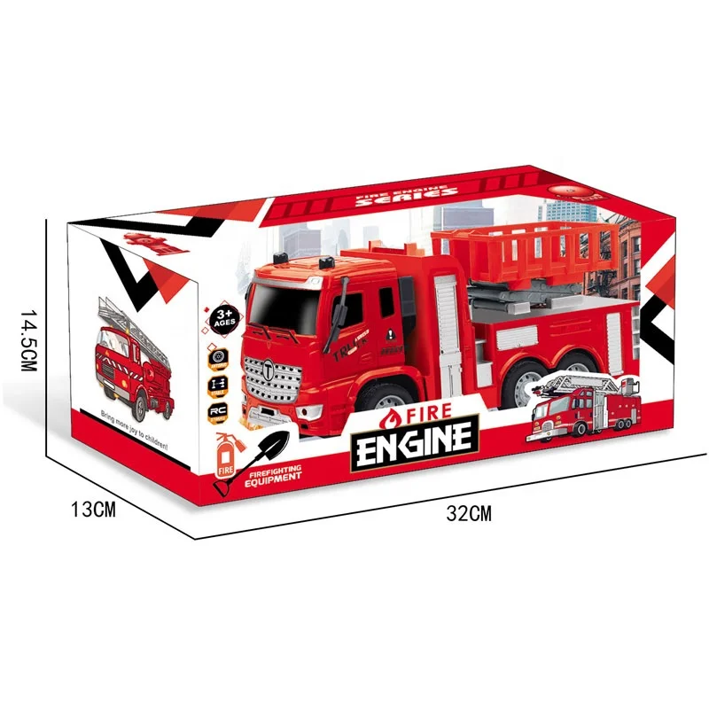 2 channel 1/30 scale model remote control toy fire truck