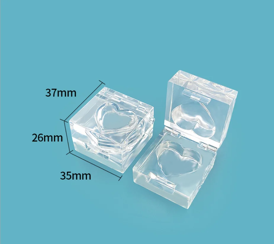 Shell heart shape Ice Cube Monochrome Eyeshadow Box Net Red Makeup Min Portable Makeup Eyeshadow Empty Box Packaging Material
