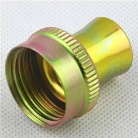 Washing machine water hose metal coupling