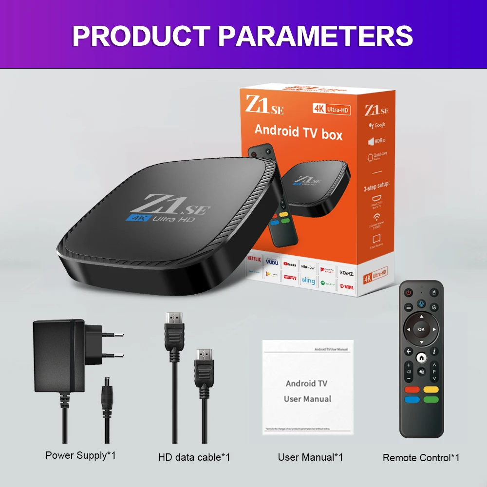 Hot new product Z1 se smart Android box new ATV box with BT remote RAM 1/2GB ROM 8/16GB IPTV set top box Awinner H313 hot chip