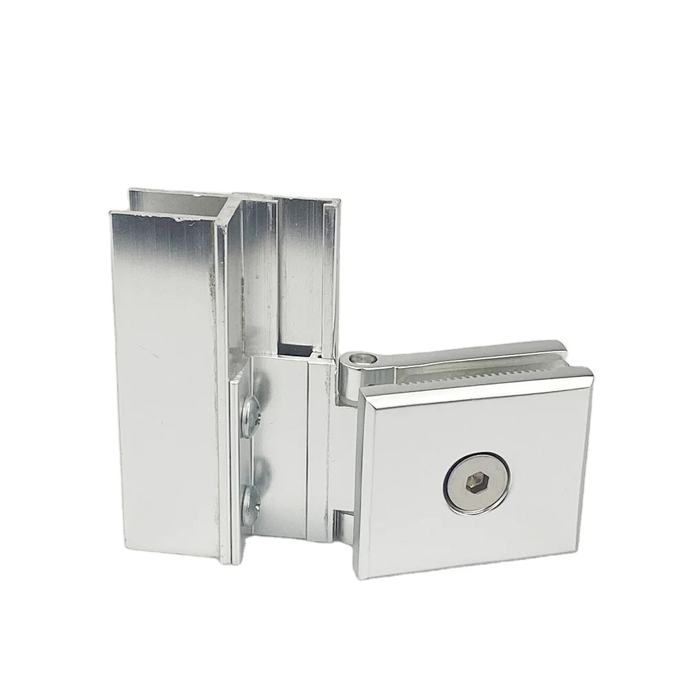 CR L Jamb Mounted Aluminum Bright Anodized KD Door Kit Frameless Hinge