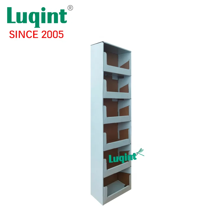 POS POP Floor Side Peg Cardboard Carton Power Wing Display For Promotion