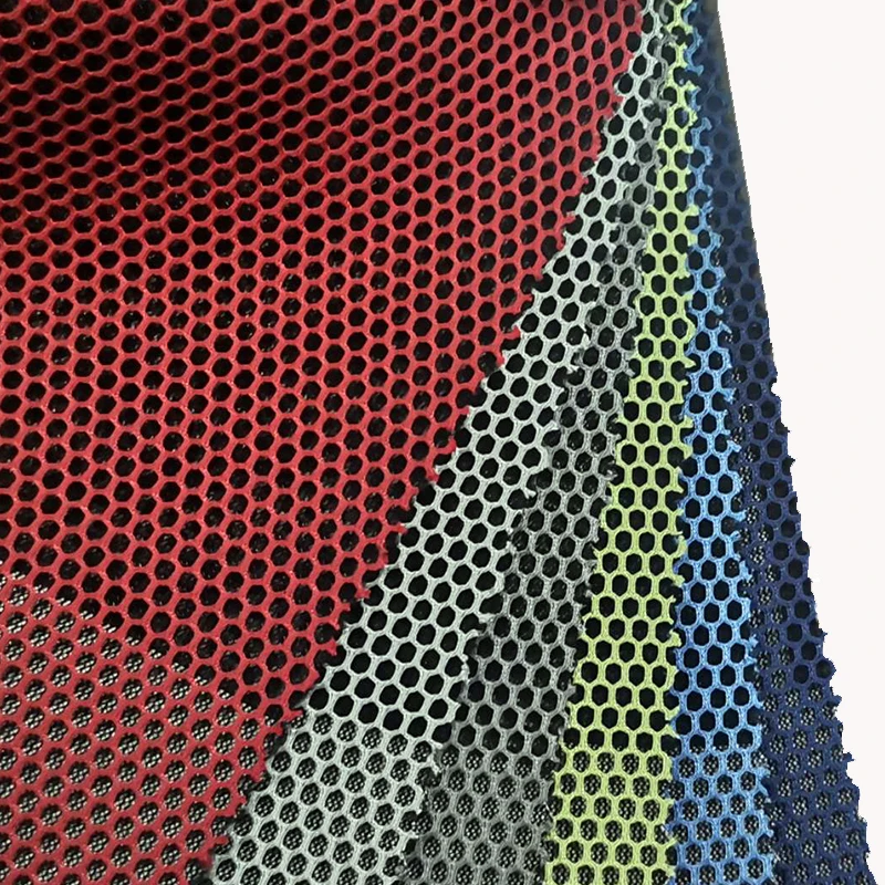 100% Polyester Colorful Breathable Yarn Dyed Sandwich 3d Air Mesh Fabric Customized China Supplier
