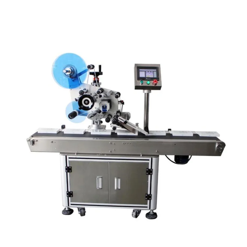 Factory Price Bar Code Print Pasting Label Applicator, Automatic Box Carton Pouch OPP Bag Flat Labeling Machine
