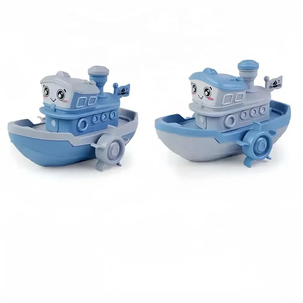 Ferry Boat Mini Cars Bathtub Cartoon Ship Boat Toy Wind up Clockwork Ship Plastic Gift Swimming Bath Cute Wholesale Children ABS