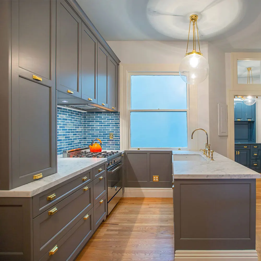 USA Modern Gray Kitchen Cabinet From China Maker