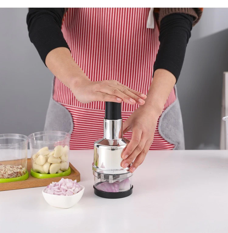 Multifunction hand press food cutter garlic onion nuts grinder mincer kitchen accessories manual fruit vegetable chopper