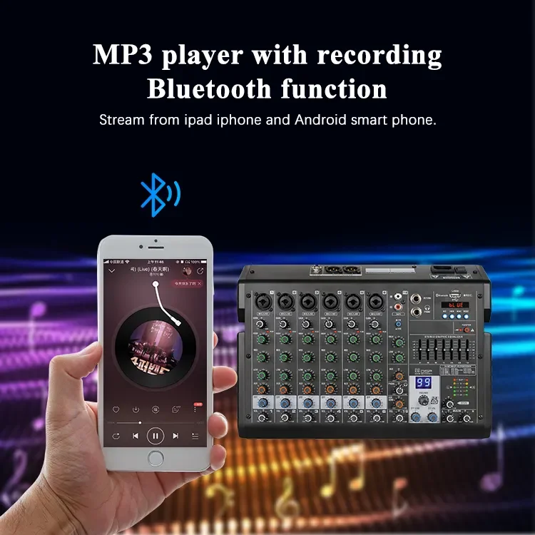 Voxfull MDSP80 Made in China superior quality digital audio audio dj controller mixer