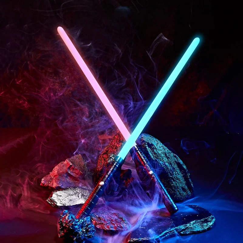 SongYi Wholesale Luminous Sword Pixel Laser Sword 2-in-1 Seven Color Metal Lightsaber Sound Flash Toy Swords