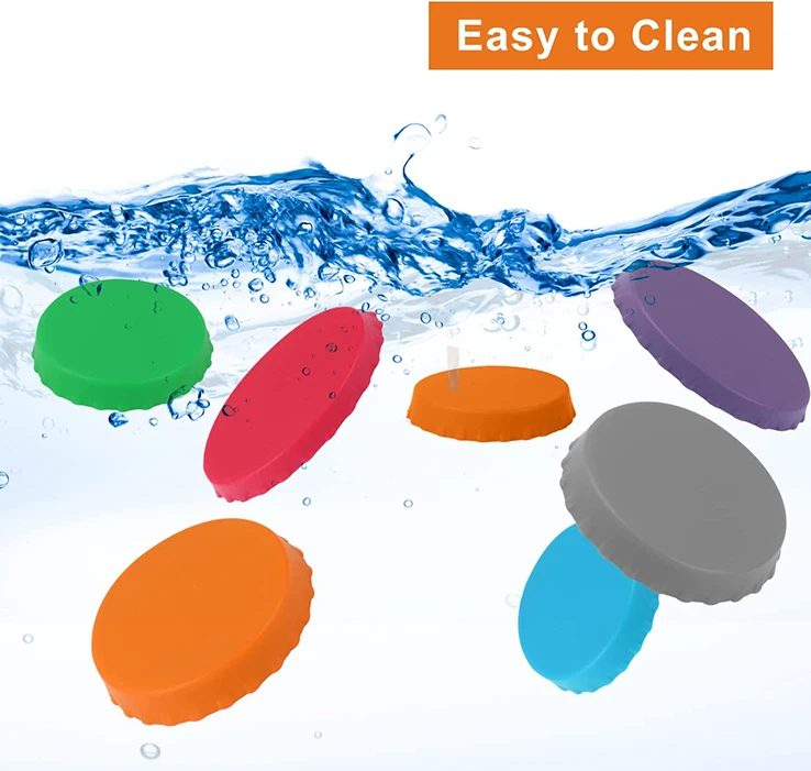 BPA Free Reusable Leak Proof Silicone Soda Beer Beverage Can Lids Covers Caps Stopper