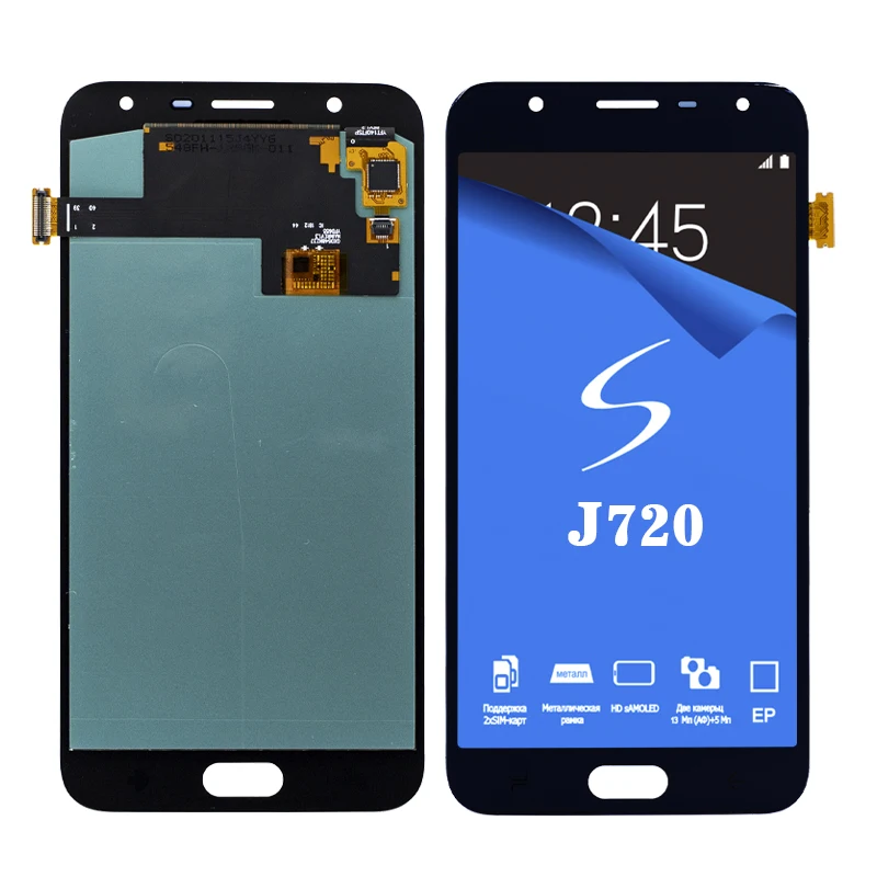 Phone display factory price pantalla display for samsung j720 lcd assembly